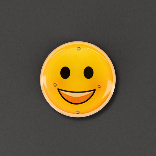LED Light UP Classic Smile Emoji Face Blinking Pins