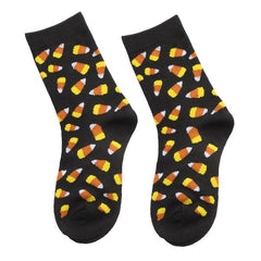 Candy Corn Halloween Socks