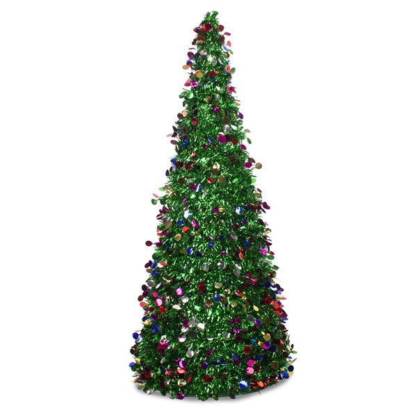 Christmas Tinsel Tree 24 Centerpiece
