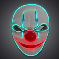 Light up El Wire Clown Mask