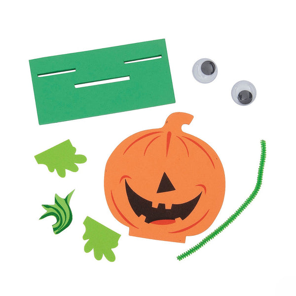 Halloween Trick-or-Treat Giveaway 3D Pumpkin Craft Kit - Makes 12