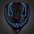 Light up Blue EL Wire Venom Mask
