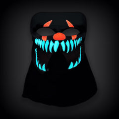 Light up El Wire Halloween Devil Panel Mask