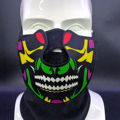 Light up El Wire Scary Teeth Panel Mask
