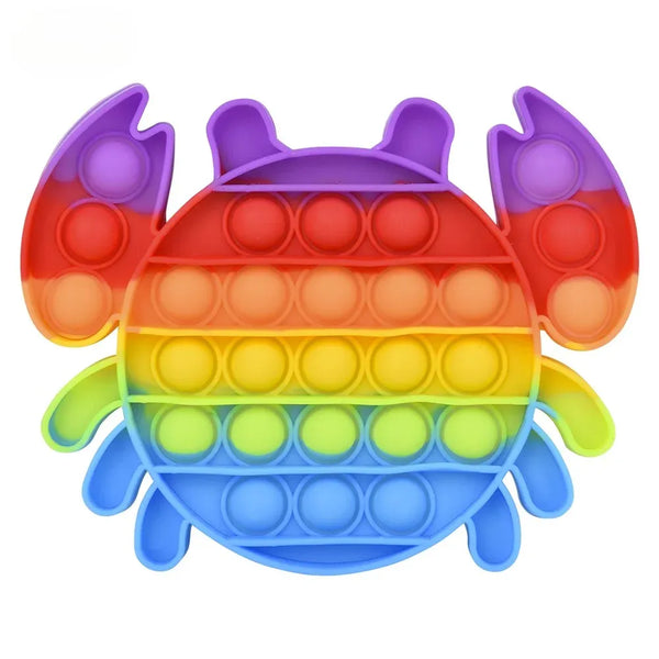 6 Rainbow Crab Bubble Poppers