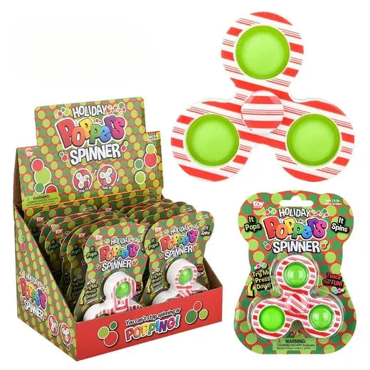 3.33 Candy Cane Bubble Popper Spinner