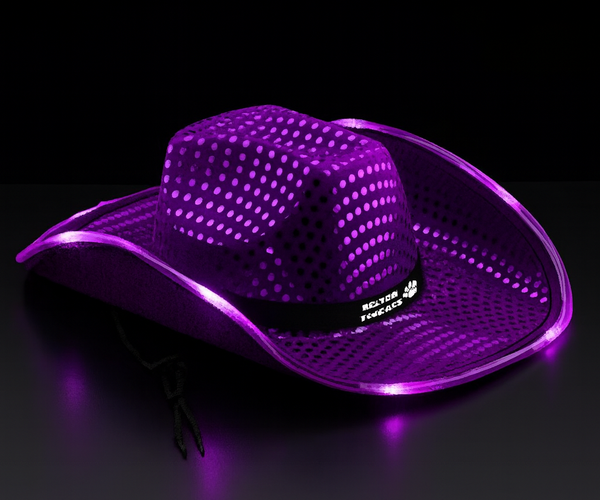 Chapeau Cowboy Jazz Paillettes LED - Accessoire Festif Performance Jungkook Merch - Unisexe