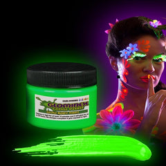 Glominex Glow Body Paint 1oz Jar Green