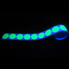 Glow in the Dark 2 inch Vinyl Circle Dot Stickers - 60 Stickers Per Roll