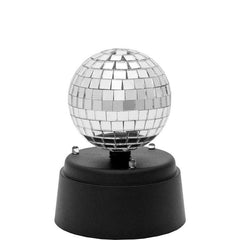 Mirror Ball With Multi Colored LED Light Base
