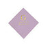 Lilac Wedding Monogram Personalized Napkins Beverage with Gold Foil
