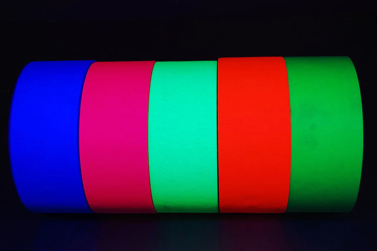 2 Inch UV Blacklight Reactive Fluorescent Gaffer Tape - 6 Yards Long