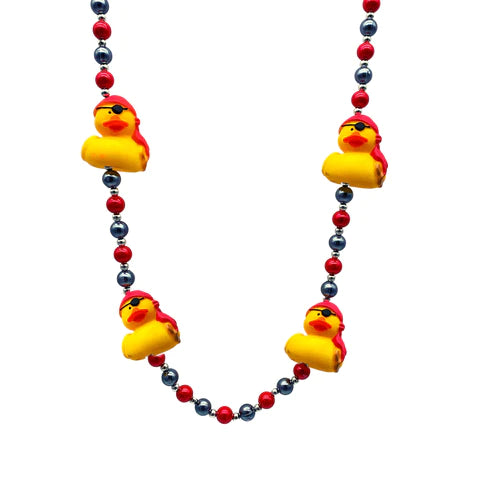 42 Mardi Gras Pirate Rubber Duck Beads Necklace
