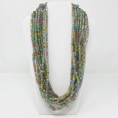27" Multi Color Glass Bead Necklace