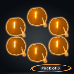 12 Inch Glow in The Dark Orange Beach Balls - Pack of 6