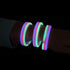8 Inch Tri-Color Triple Wide Glow Bracelets/Wristbands - Red Green Blue