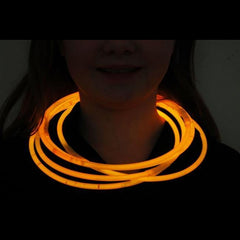 22 Inch Premium Jumbo Orange Glow Sticks Necklaces