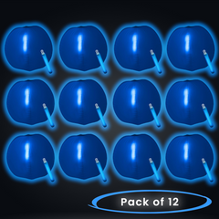 12 Inch Glow in The Dark Blue Beach Balls - Pack of 12