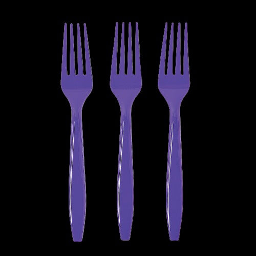 Amethyst Plastic Forks