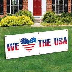 WE LOVE THE USA Banner Decoration