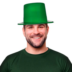 Green Plastic Top Hats