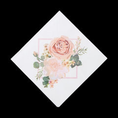 Blush Floral Luncheon Napkins - Pack of 16