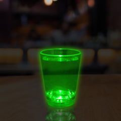LED Light Up Green Liquid Activated 1.5 Oz Shot Glass
