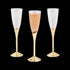 5 Oz Champagne Flutes with Goldtone Stems