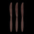 Chocolate Brown Color Plastic Knives