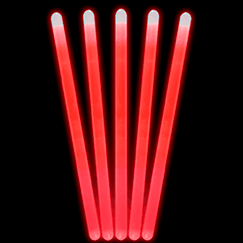 12 Inch Premium Red Jumbo Glow Sticks - Pack of 10