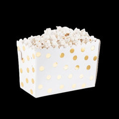Gold Dot Popcorn Box Food Trays