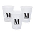 Personalized Monogram Plastic Cups