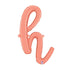 24  Script Letter "H" Rose Gold (Air-Fill Only)