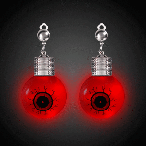 LED Light Up Jumbo Eyeball Clip On Earrings PartyGlowz