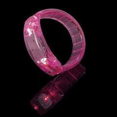 LED Flashing Pink Bangle Bracelets