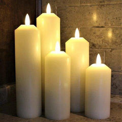 LED New 3D Flame Technology Candles With Timer