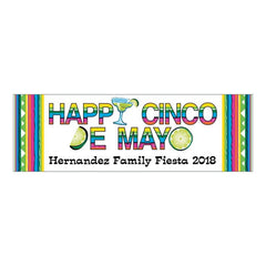 Happy Cinco de Mayo Party Custom Banner - Medium
