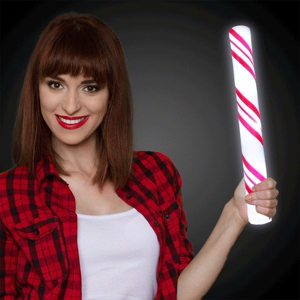 LED Light Up 16 Christmas Candy Cane Foam Stick Cheer Baton