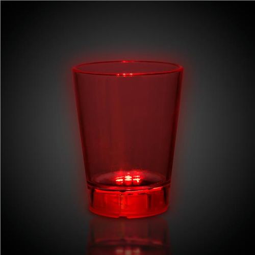 LED Light Up Red Liquid Activated 1.5 Oz Shot Glass