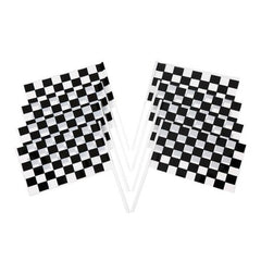Checkered 4" x 6" Plastic Flags