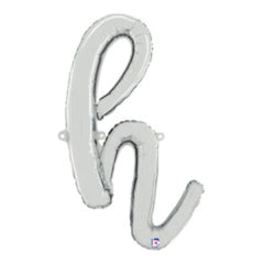 24  Script Letter  H  Silver (Air-Fill Only)