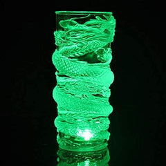 LED Light Up Flashing 10 Oz 3D Dragon Embossed Liquid Activated Glass - Multi Color