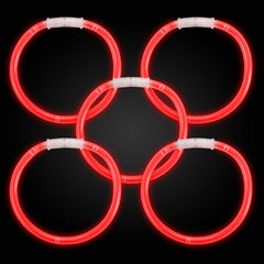 10 Inch Glow Stick Bracelets Red