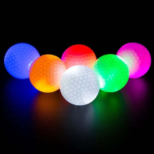 LED Light Up Glowing Golf Balls - Pack of 6 Balls