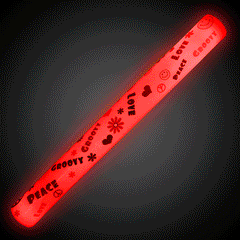 LED Light Up 16 Inch 60's Groovy Theme Foam Stick