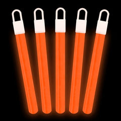 4 Inch Premium Orange Glow Sticks - Pack of 25