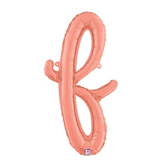 24  Script Letter "F" Rose Gold (Air-Fill Only)