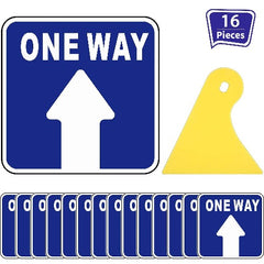One Way Directional Sign Floor Decal Stickers - Pack of 15