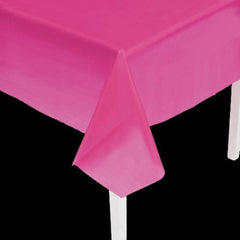 Hot Pink Rectangle Plastic Tablecloth