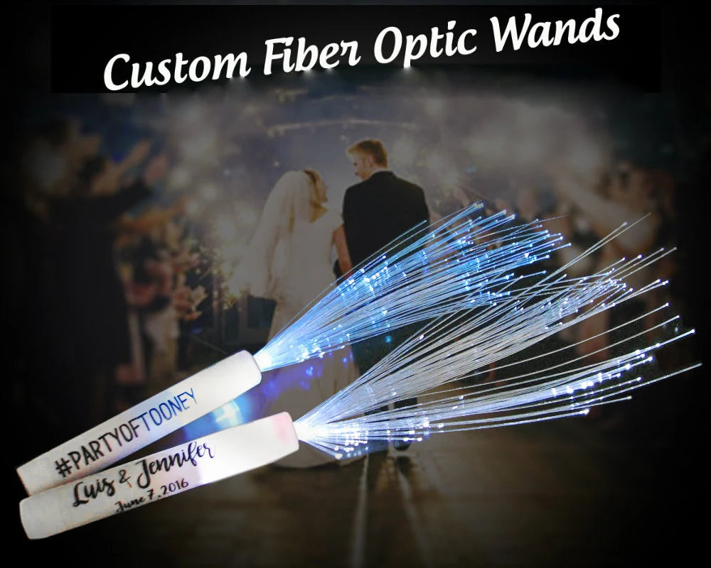 Fiber Optic Wands (Box of 48) - Fiber Optic Wand with 3 Light Modes (Red)